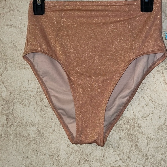 Kona Sol Shimmer High-Waisted Bikini Bottom❤️ - Picture 1 of 5